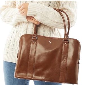 Classic Brown Leather Tote Bag